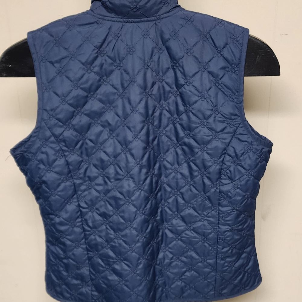 Oxford America Women's Small Blue Mountain College Button Up Quilted Puffer Vest - Picture 5 of 9